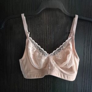 Natori Avail Full Fit Bralette Cameo Rose Pink Lace Mesh 735258 34C/DD NEW